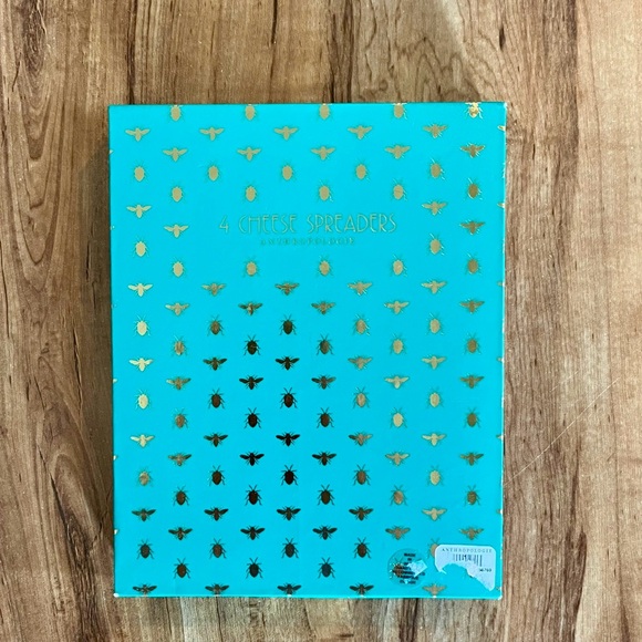 NWT Anthropologie 4 pc Cheese Spreader Set Floral Flower Spring Decor Kitchen - Picture 4 of 4